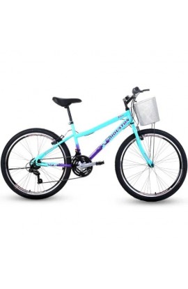 Bicicleta Houston Aro 24 Wind Feminina Azul Turquesa